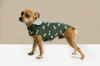 Roupa Pet de tricot para cachorro osso