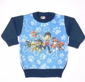 Blusão infantil de tricot  Amigos 1